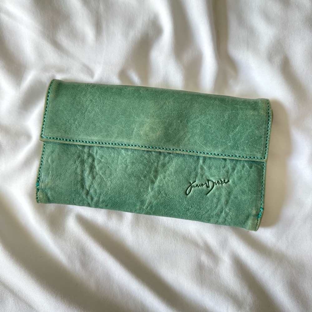 Junior Drake Green Leather Wallet